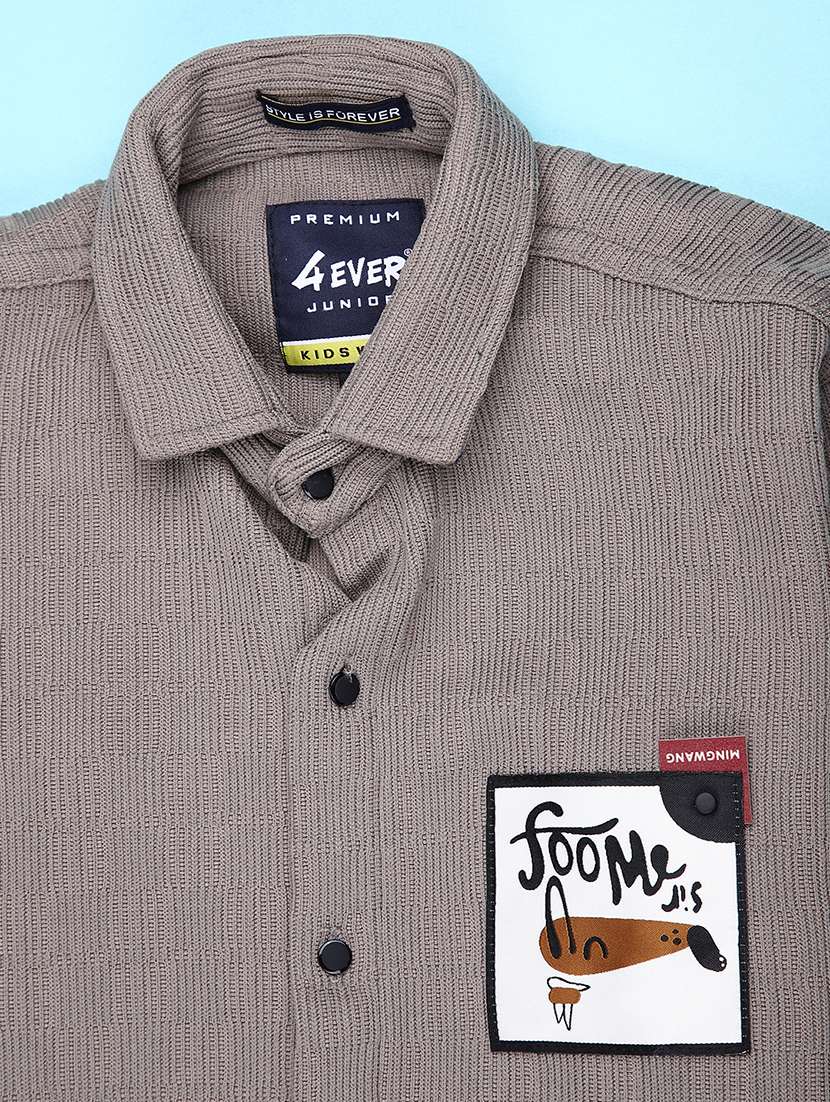 boys placement print long sleeve casual shirt - 22029668 -  Standard Image - 2