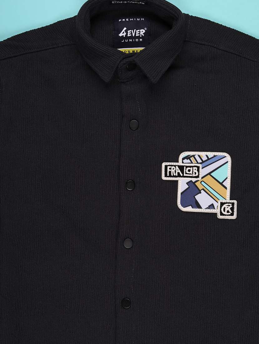 boys placement print long sleeve casual shirt - 22029670 -  Standard Image - 2