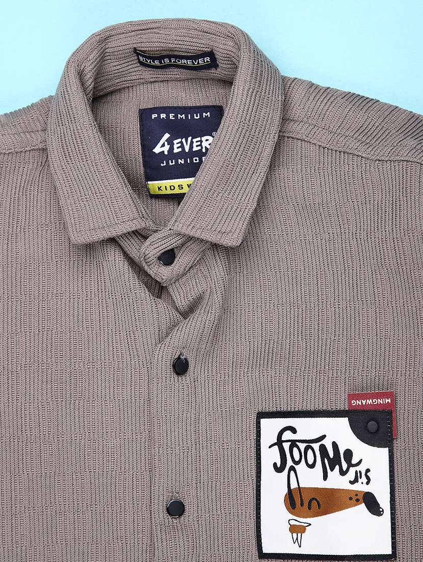 boys placement print long sleeve casual shirt - 22029725 -  Standard Image - 2