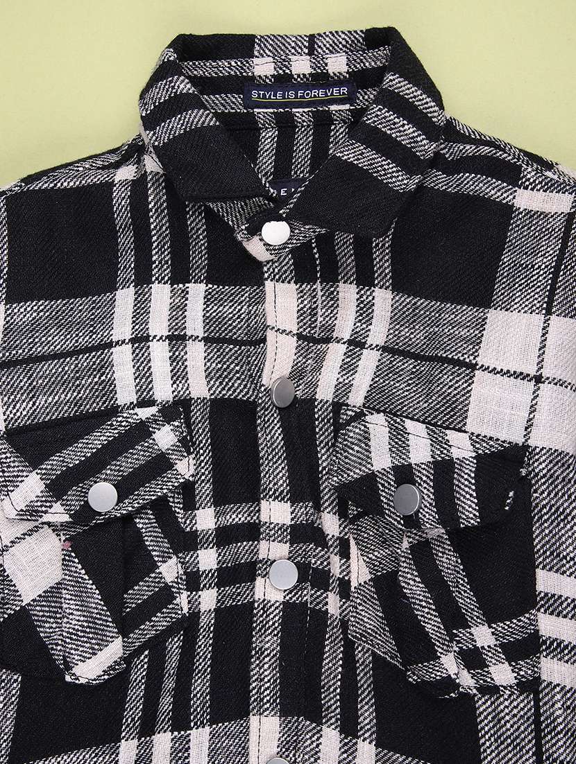 boys checkered long sleeve casual shirt - 22029730 -  Standard Image - 2