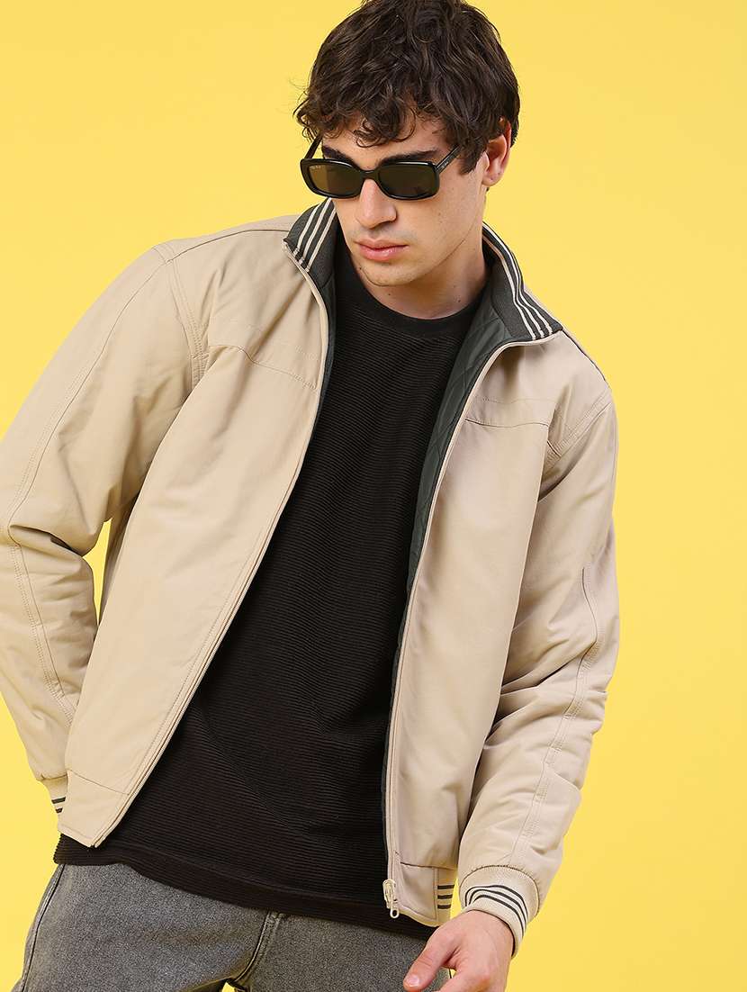 men solid long sleeve reversible puffer jacket - 22029919 -  Standard Image - 2