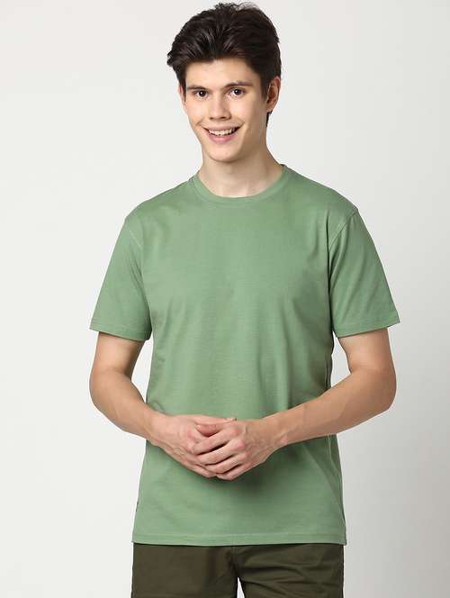 men solid short sleeve regular fit t-shirt - 22029977 - Standard Image - 0