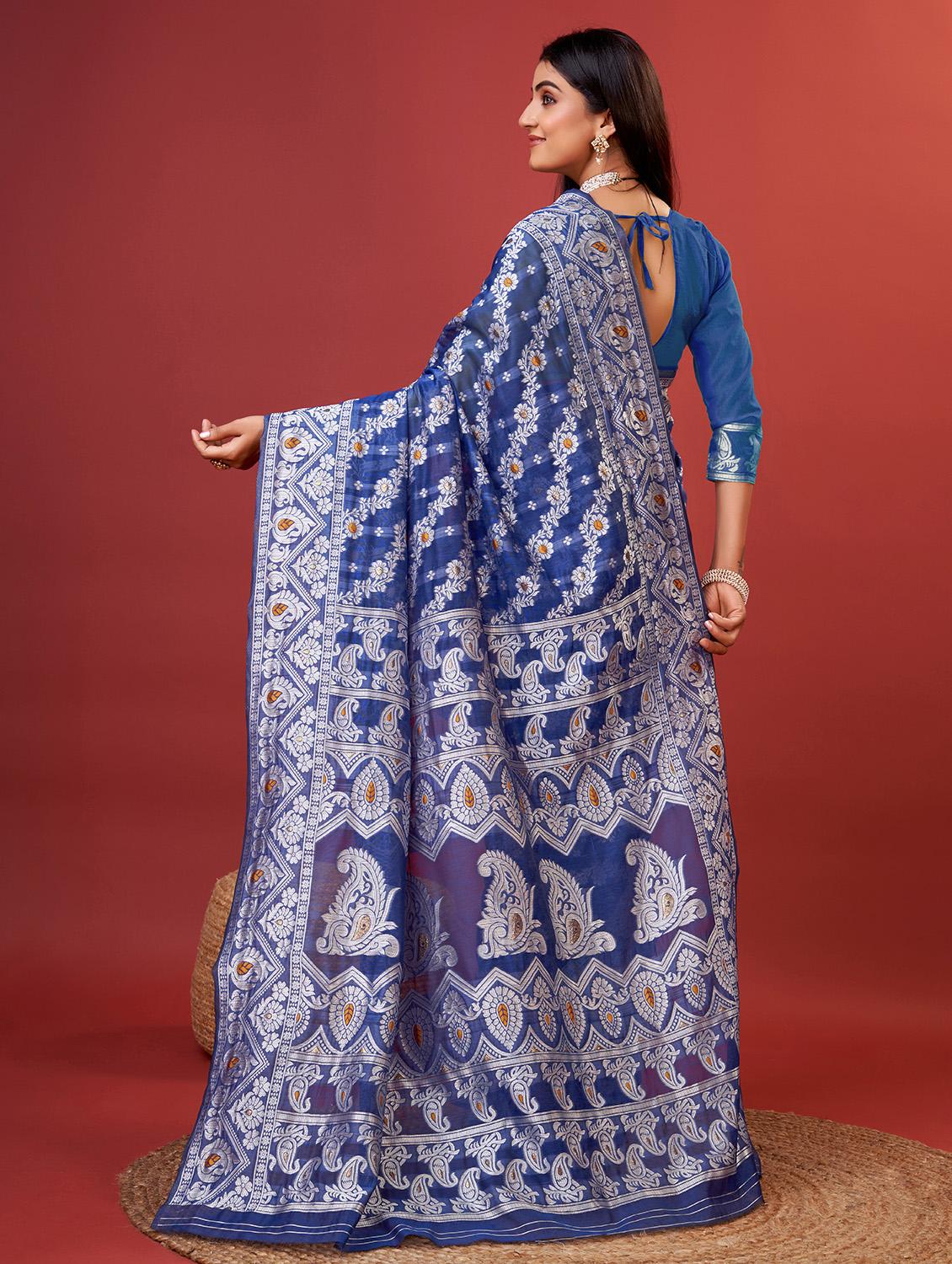 women self design banarasi saree with blouse - 22029983 - Standard Image - 2