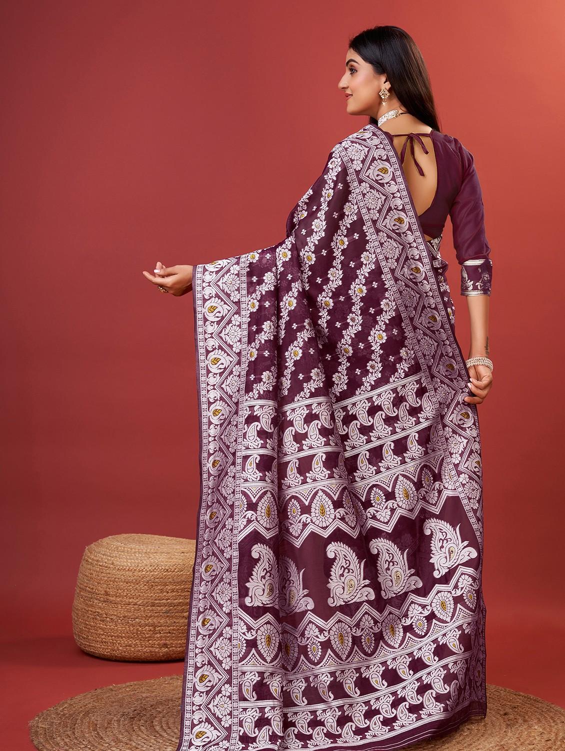 women self design banarasi saree with blouse - 22029988 - Standard Image - 2