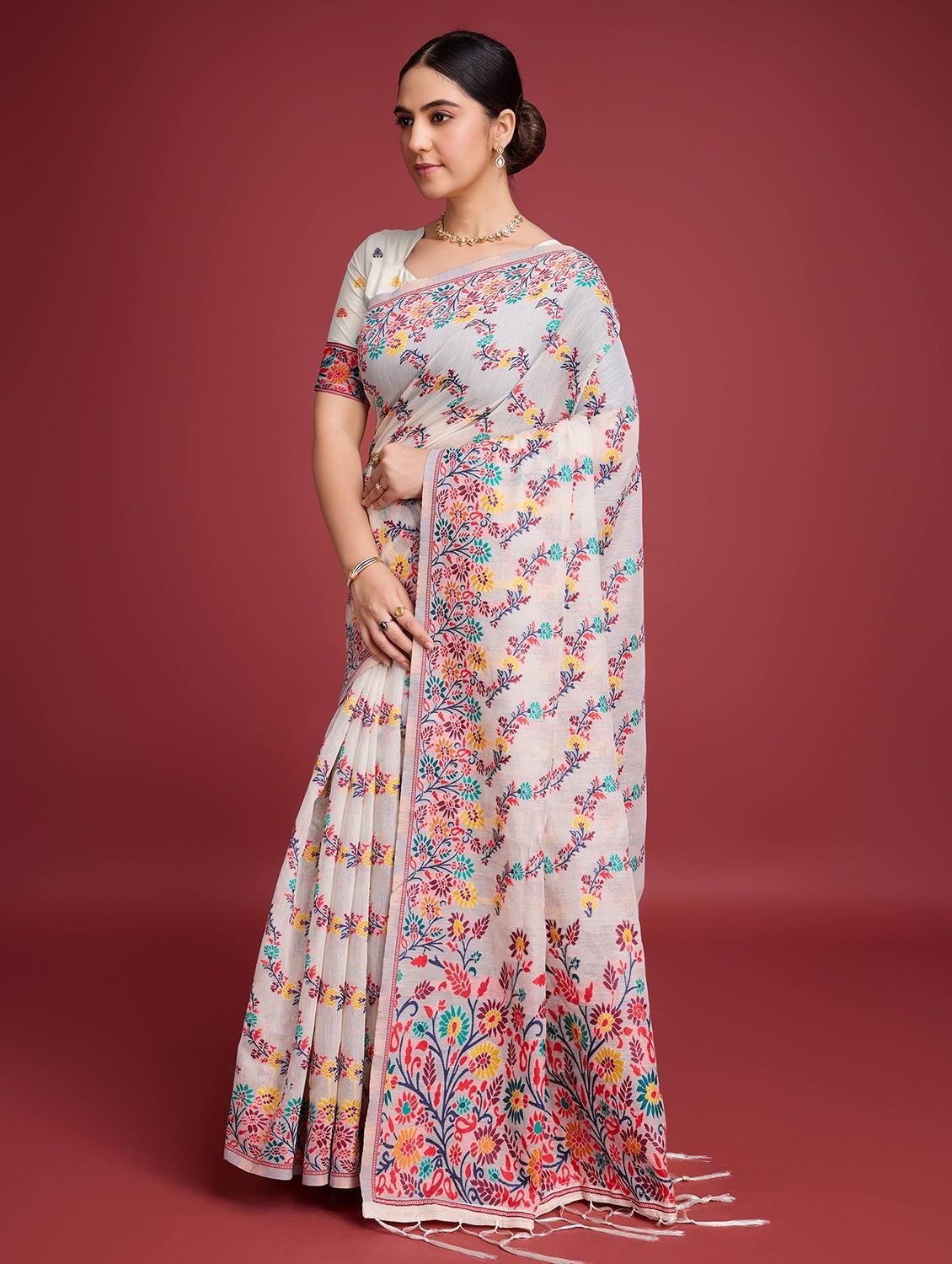 women self design bordered saree with blouse - 22030004 - Standard Image - 2