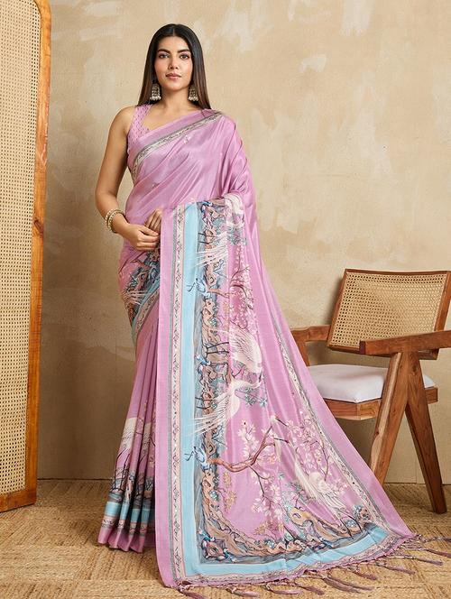 women printed casual wear saree with blouse - 22030008 -  Standard Image - 0