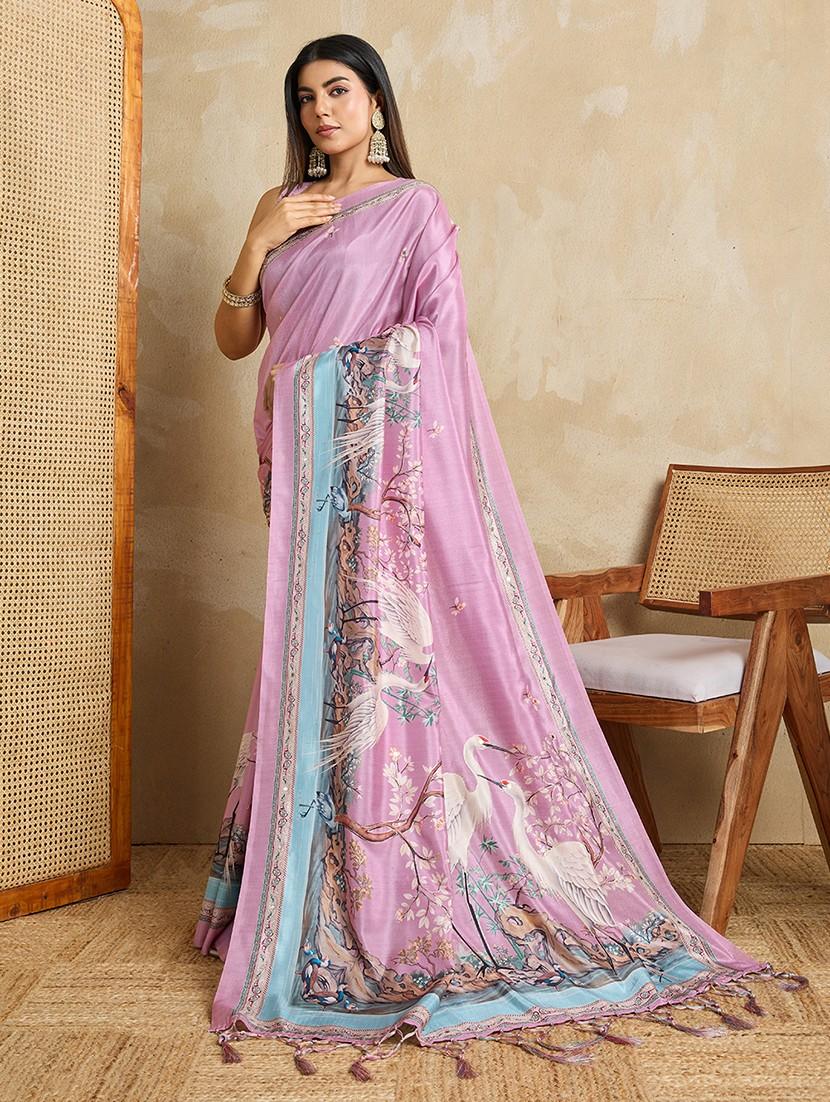women printed casual wear saree with blouse - 22030008 - Standard Image - 2