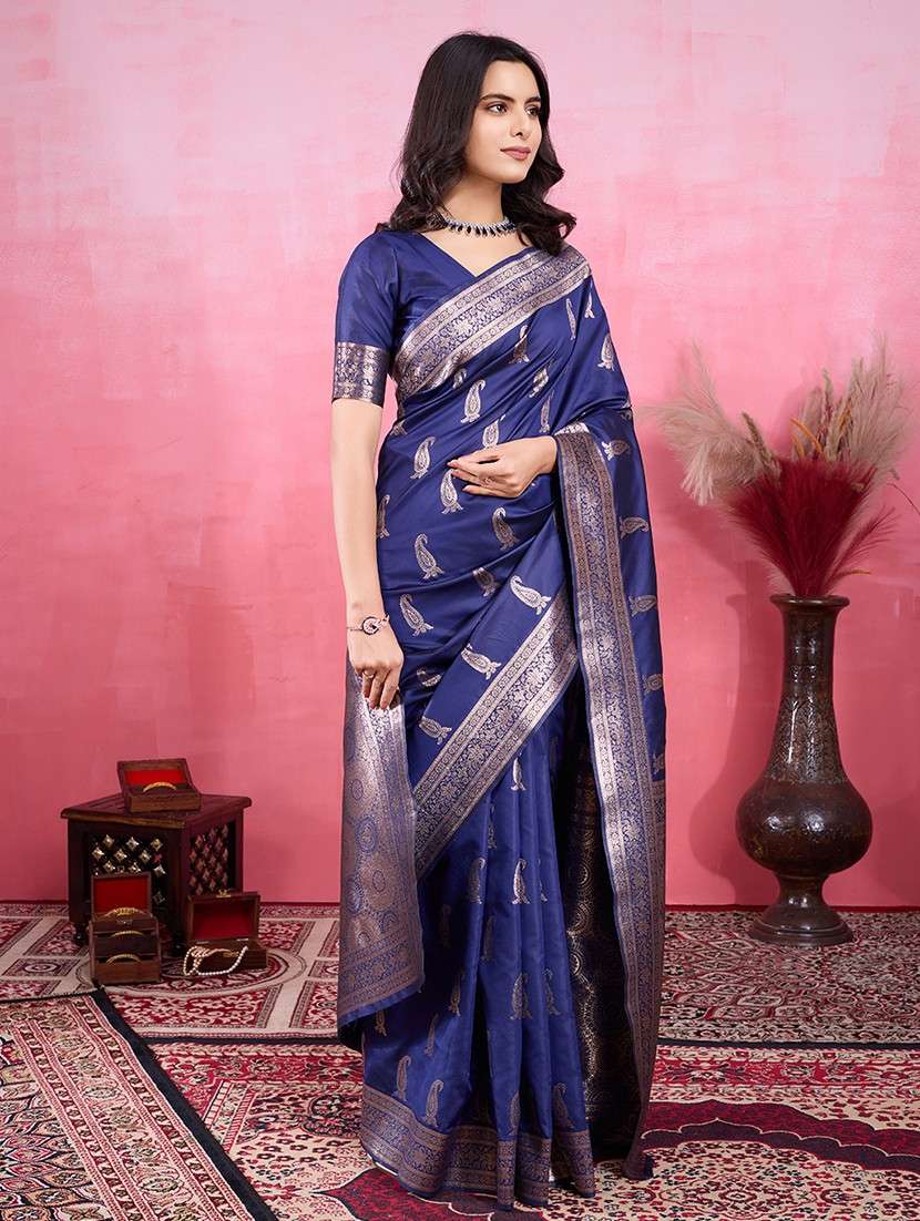 women self design banarasi saree with blouse - 22030017 -  Standard Image - 2