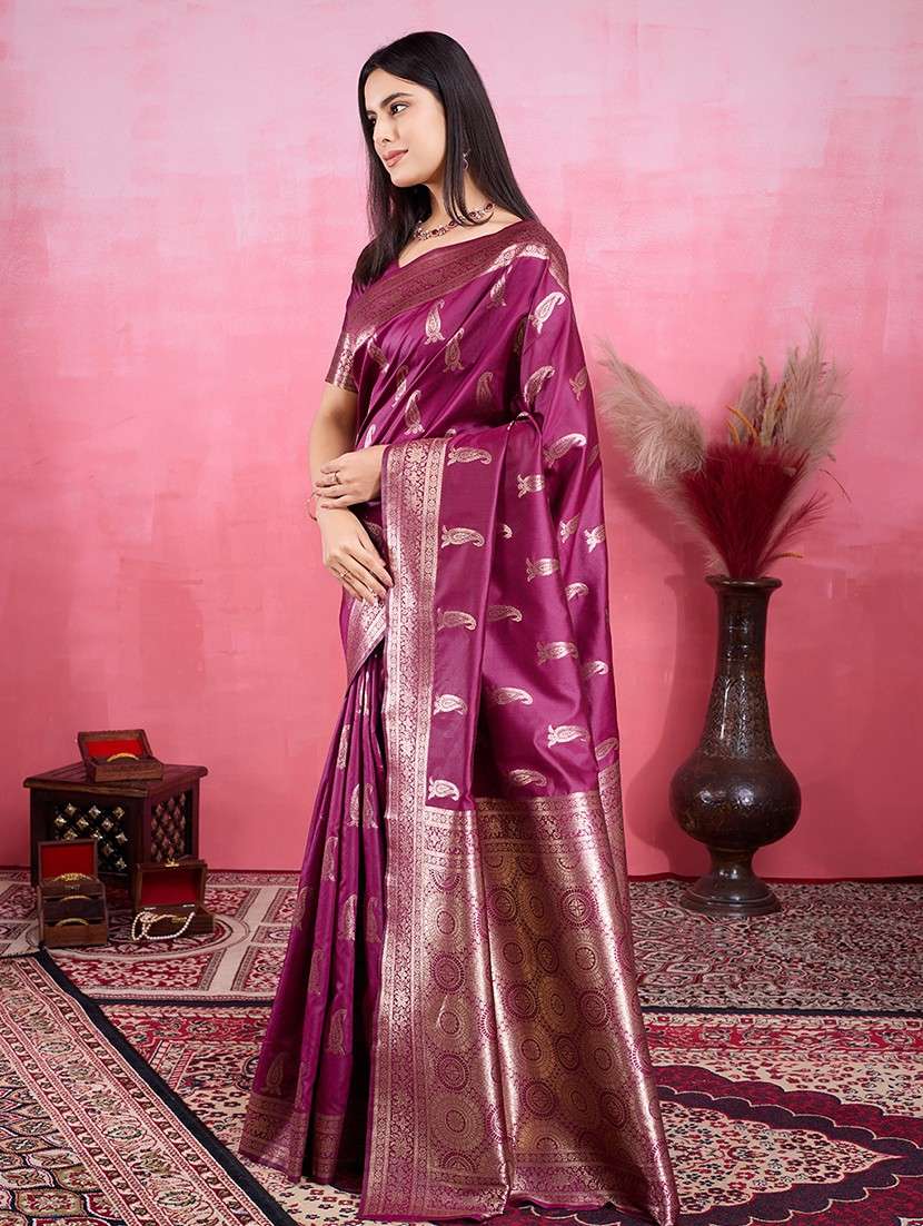 women self design banarasi saree with blouse - 22030019 -  Standard Image - 2