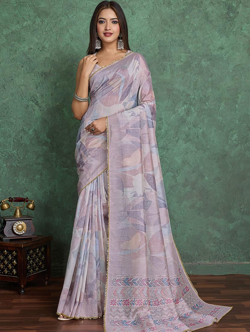women printed casual wear saree with blouse - 22030033 -  Zoom Image - 0