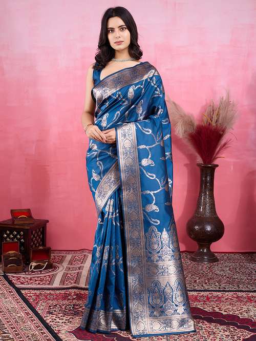 women self design banarasi saree with blouse - 22030043 -  Standard Image - 0