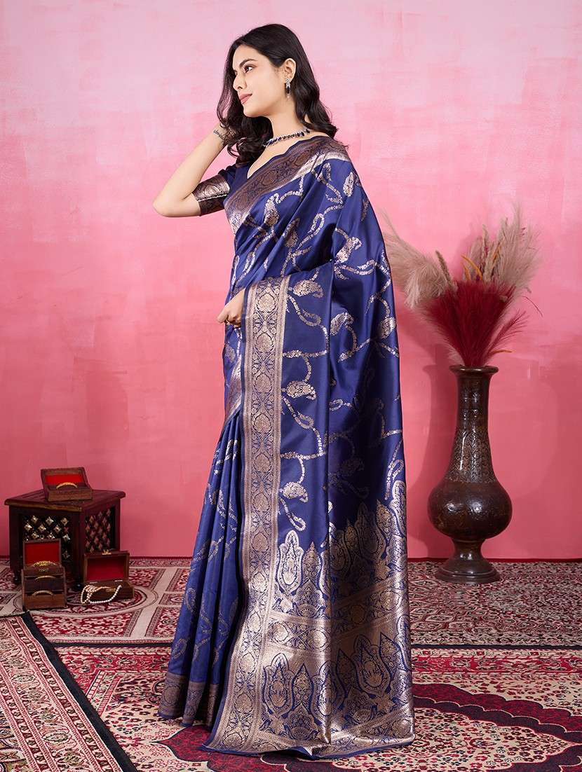 women self design banarasi saree with blouse - 22030045 -  Standard Image - 2