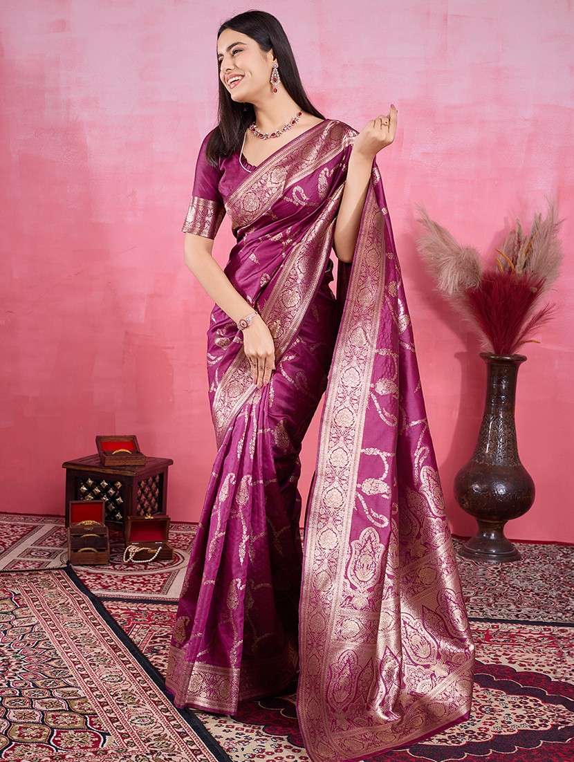 women self design banarasi saree with blouse - 22030047 -  Standard Image - 2
