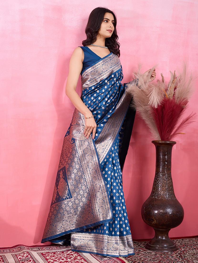women self design banarasi saree with blouse - 22030053 - Standard Image - 2