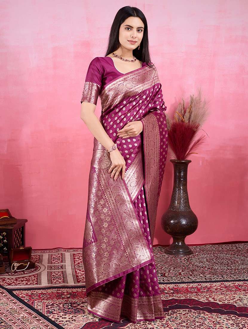 women self design banarasi saree with blouse - 22030057 -  Standard Image - 2