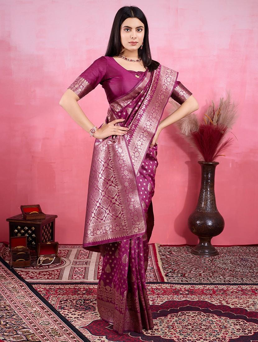 women self design banarasi saree with blouse - 22030062 - Standard Image - 2