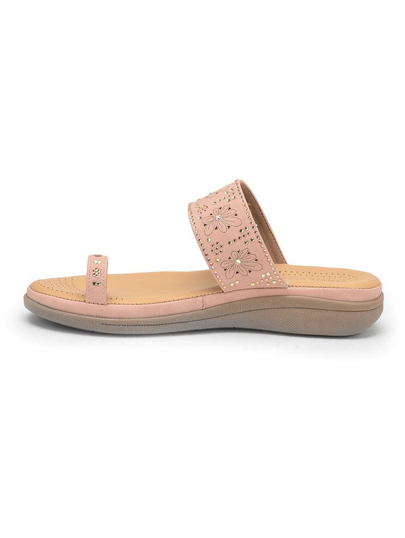 women embellished one toe flat sandal - 22030086 - Standard Image - 2