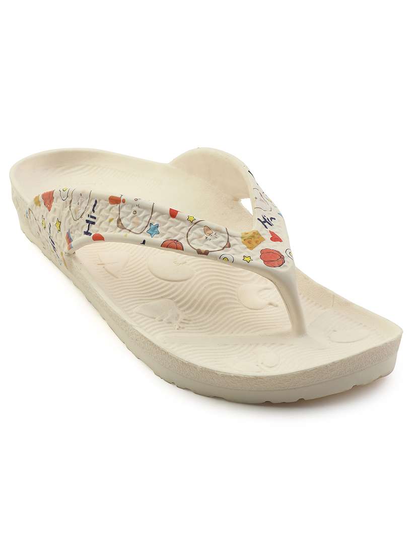 women printed slip on flip flop - 22030087 -  Standard Image - 2