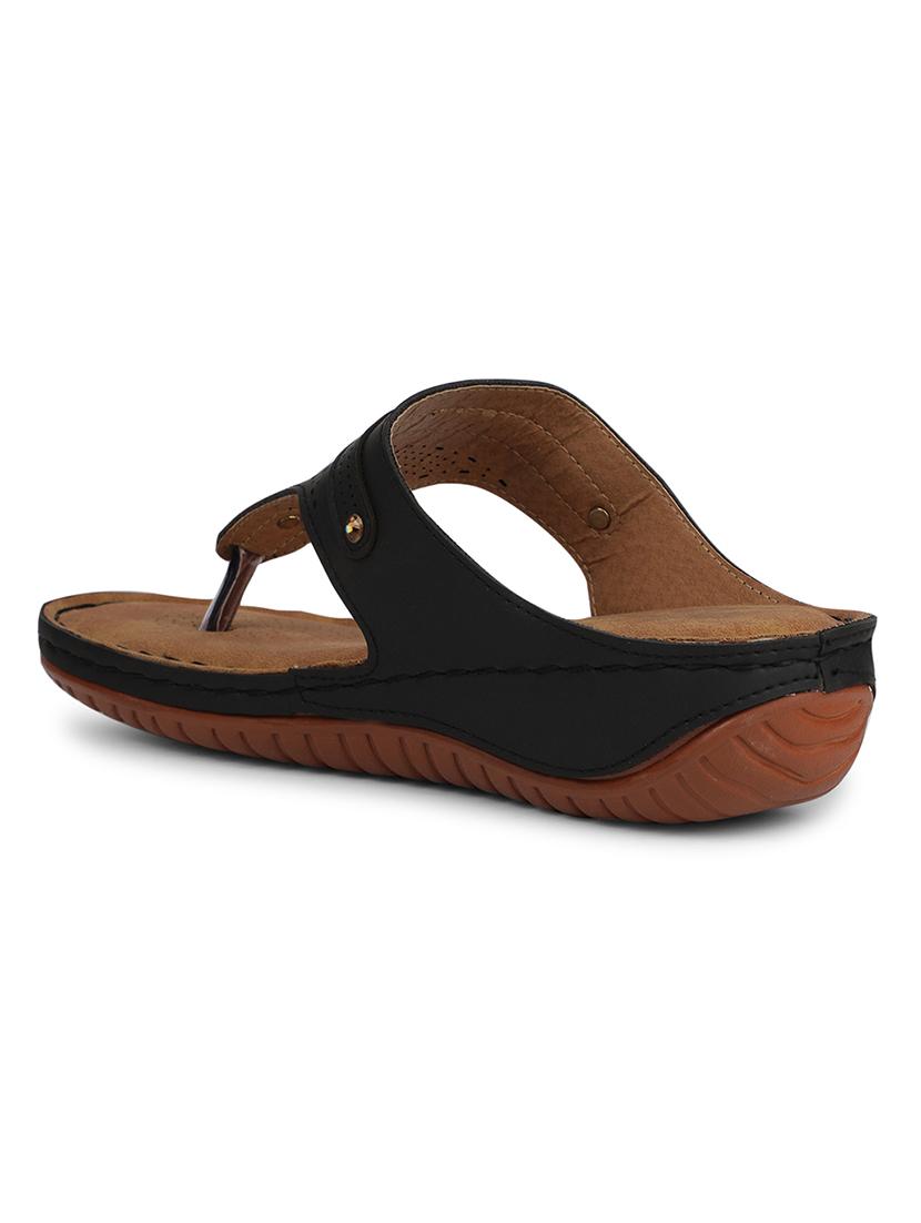 women solid slip on wedge - 22030111 - Standard Image - 2