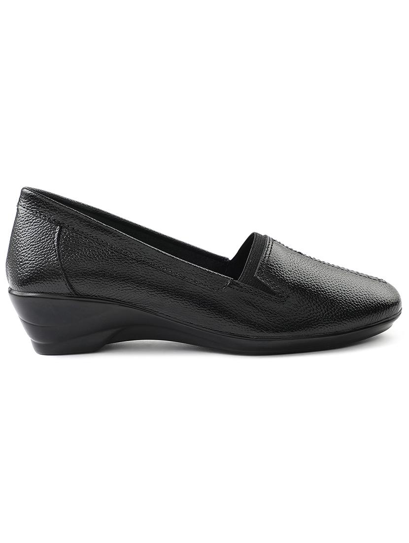 women black solid slip on wedge - 22030132 - Standard Image - 2
