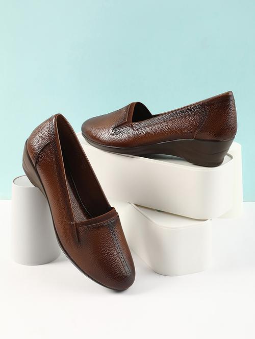 women brown slip on wedge - 22030133 -  Standard Image - 0