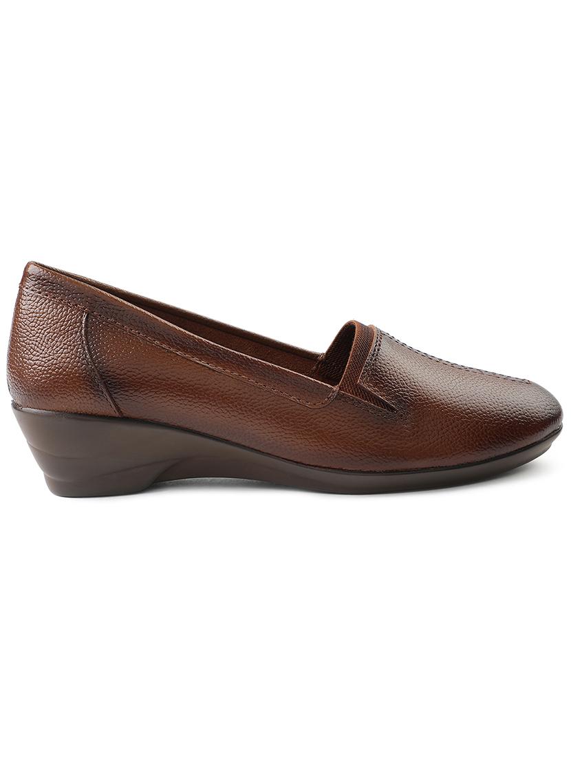 women brown slip on wedge - 22030133 - Standard Image - 2