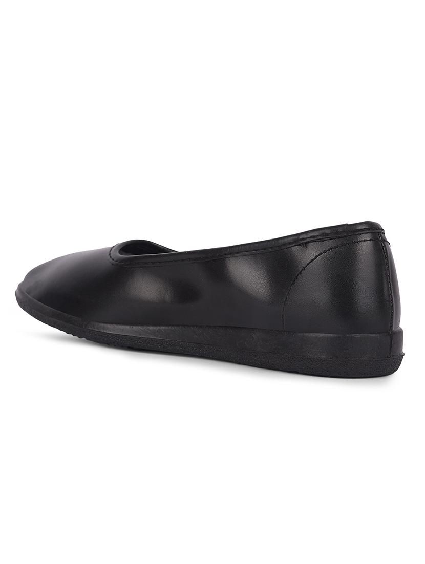 women black solid slip on ballerina - 22030139 - Standard Image - 2