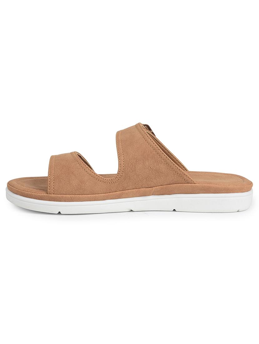 women solid slip on flat sandal - 22030143 - Standard Image - 2