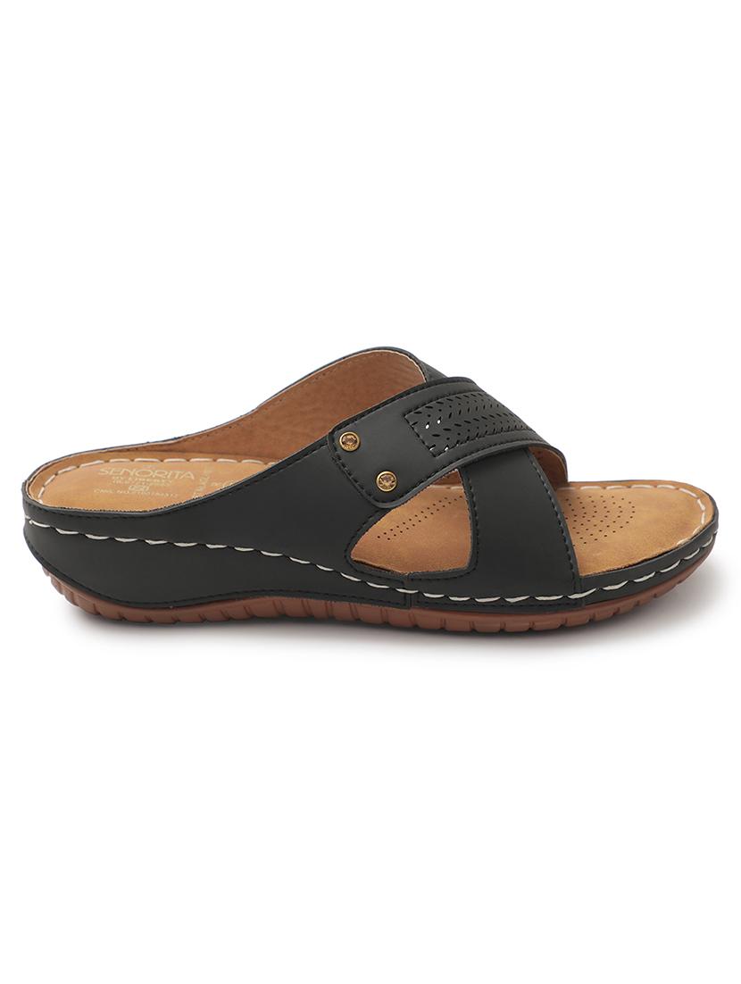 women solid slip on wedge - 22030149 - Standard Image - 2