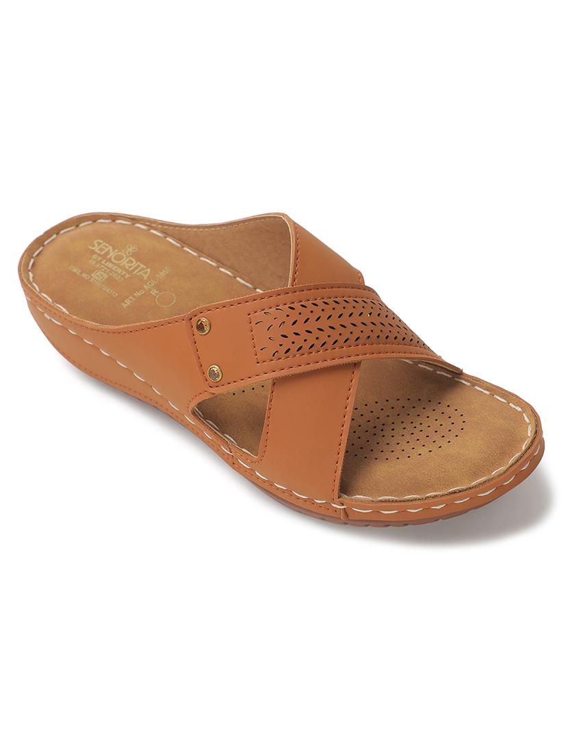 women solid slip on wedge - 22030150 - Standard Image - 2