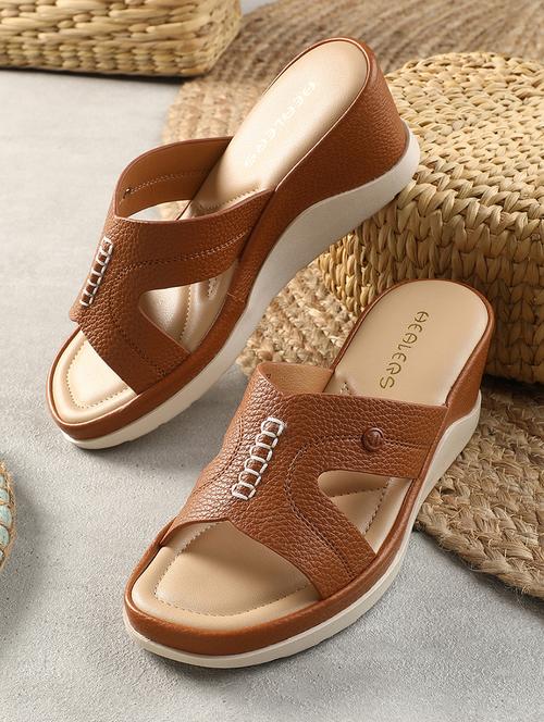 women solid slip on wedges - 22030174 - Standard Image - 0