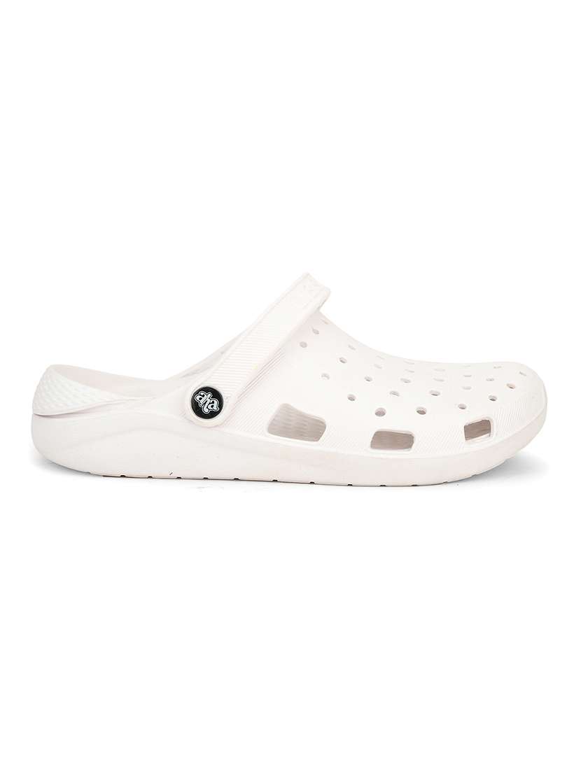 women white solid slip on clogs - 22030180 -  Standard Image - 2