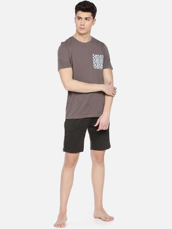 men placement print short sleeve regular fit t-shirt - 22030278 -  Standard Image - 2