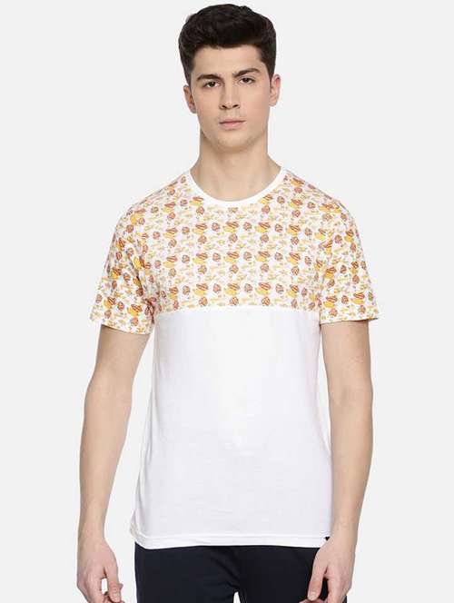 men chest print short sleeve regular fit t-shirt - 22030288 - Standard Image - 0