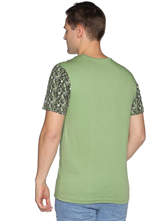 men chest print short sleeve regular fit t-shirt - 22030289 - Standard Image - 2