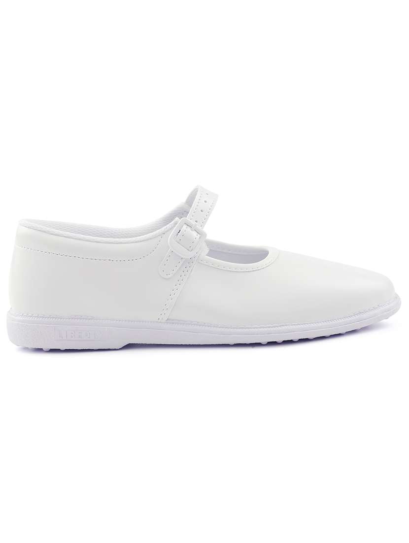 Girls Solid Buckle Uniform Shoes - 22030316 -  Standard Image - 2