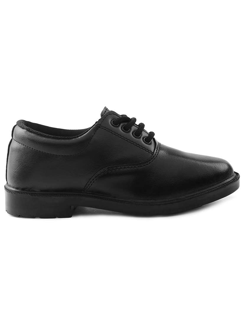 boys solid lace up uniform shoes - 22030359 -  Standard Image - 2