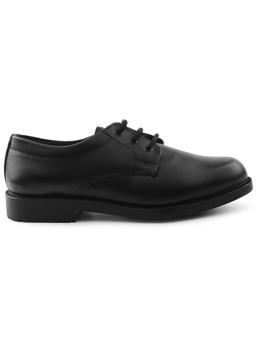 boys solid lace up uniform shoes - 22030362 -  Standard Image - 2