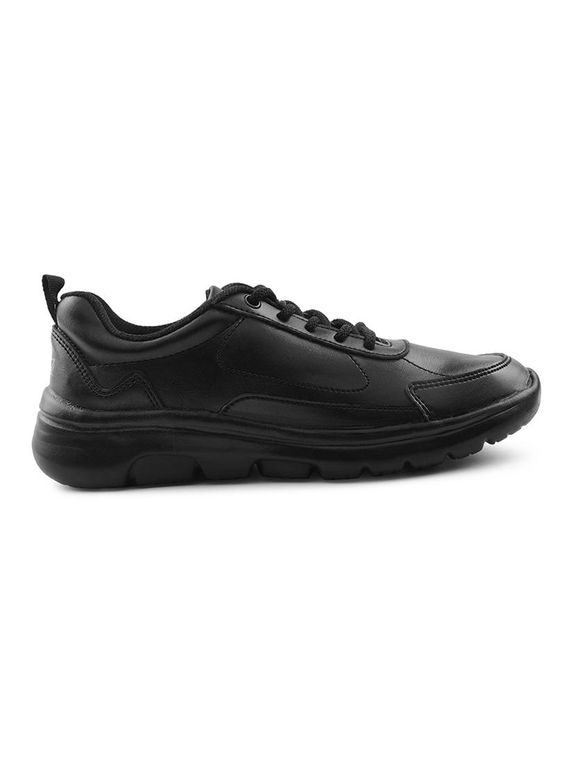 boys solid lace up uniform shoes - 22030385 - Standard Image - 2