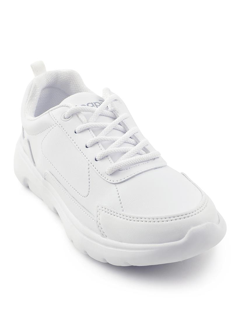 boys solid lace up uniform shoes - 22030386 - Standard Image - 2
