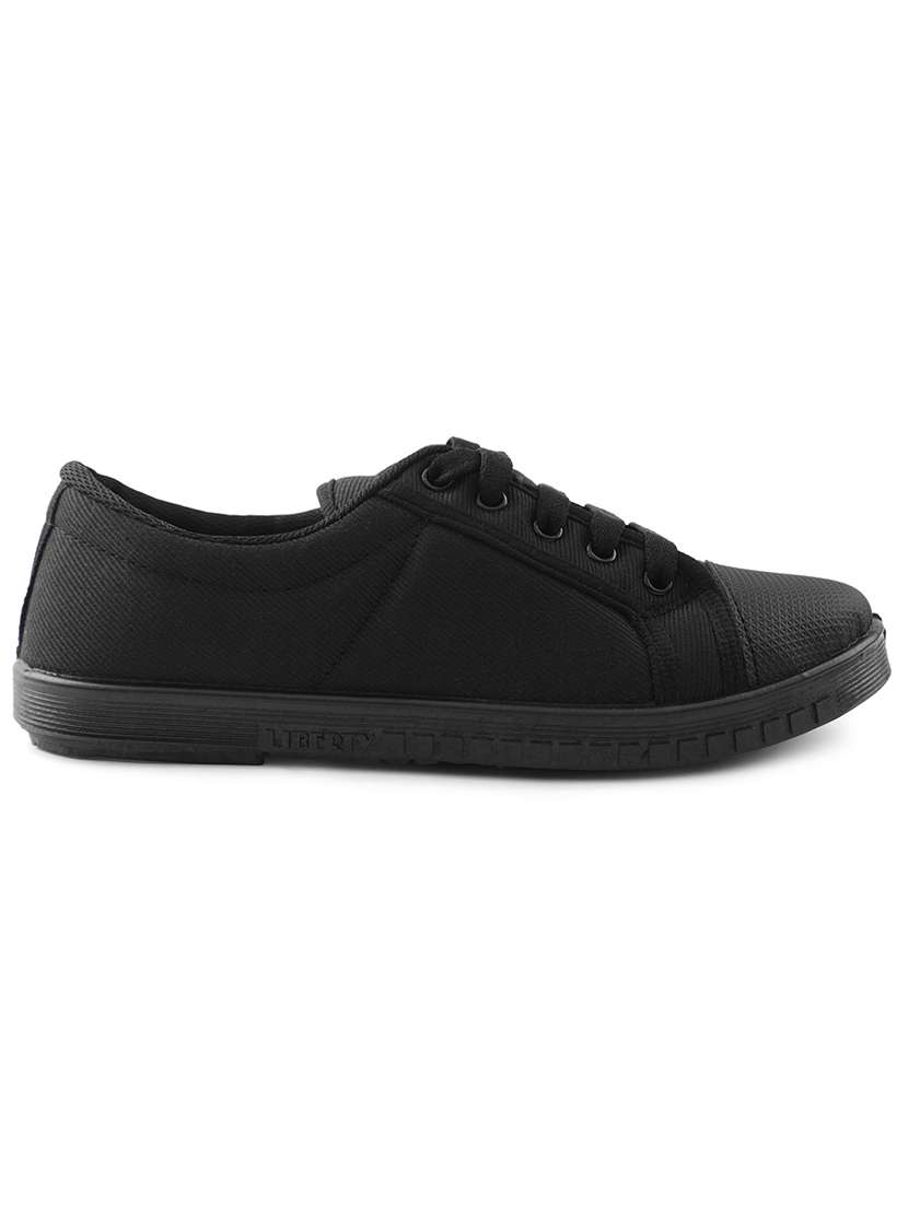 boys solid lace up uniform shoes - 22030393 -  Standard Image - 2