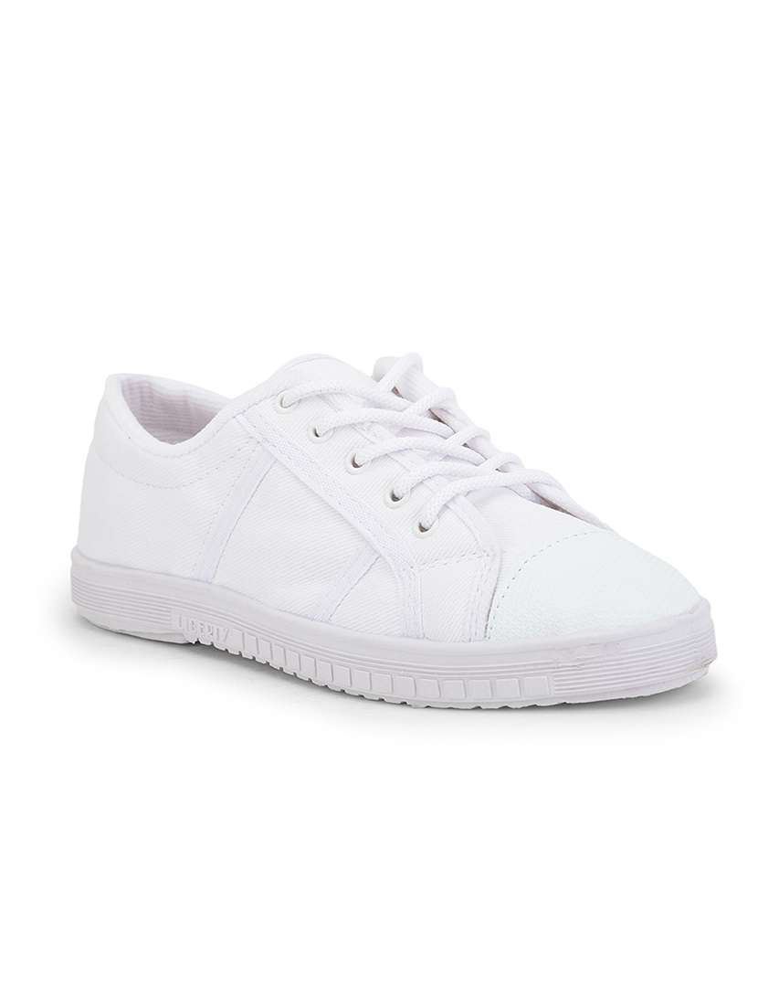 boys solid lace up uniform shoes - 22030398 -  Standard Image - 2