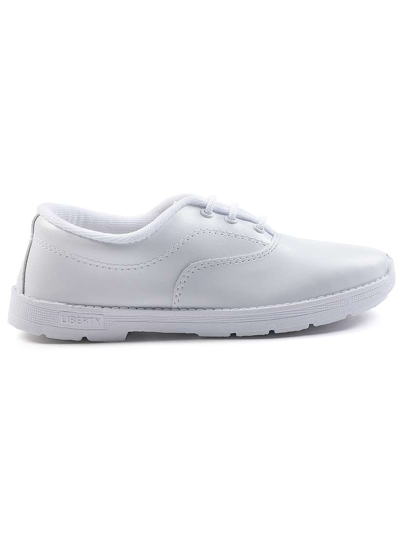boys solid lace up uniform shoes - 22030407 -  Standard Image - 2
