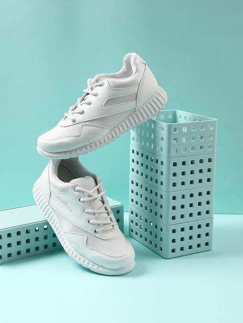 kids solid lace up uniform shoes - 22030435 - Standard Image - 0