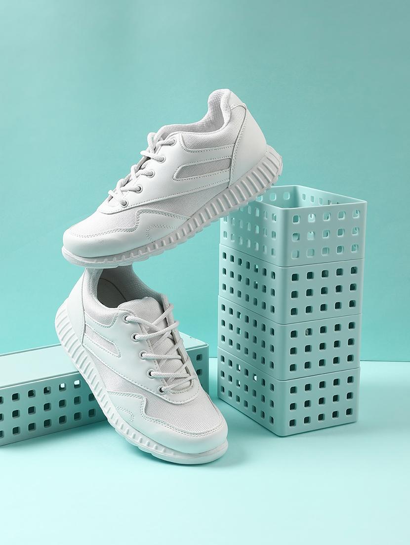kids solid lace up uniform shoes