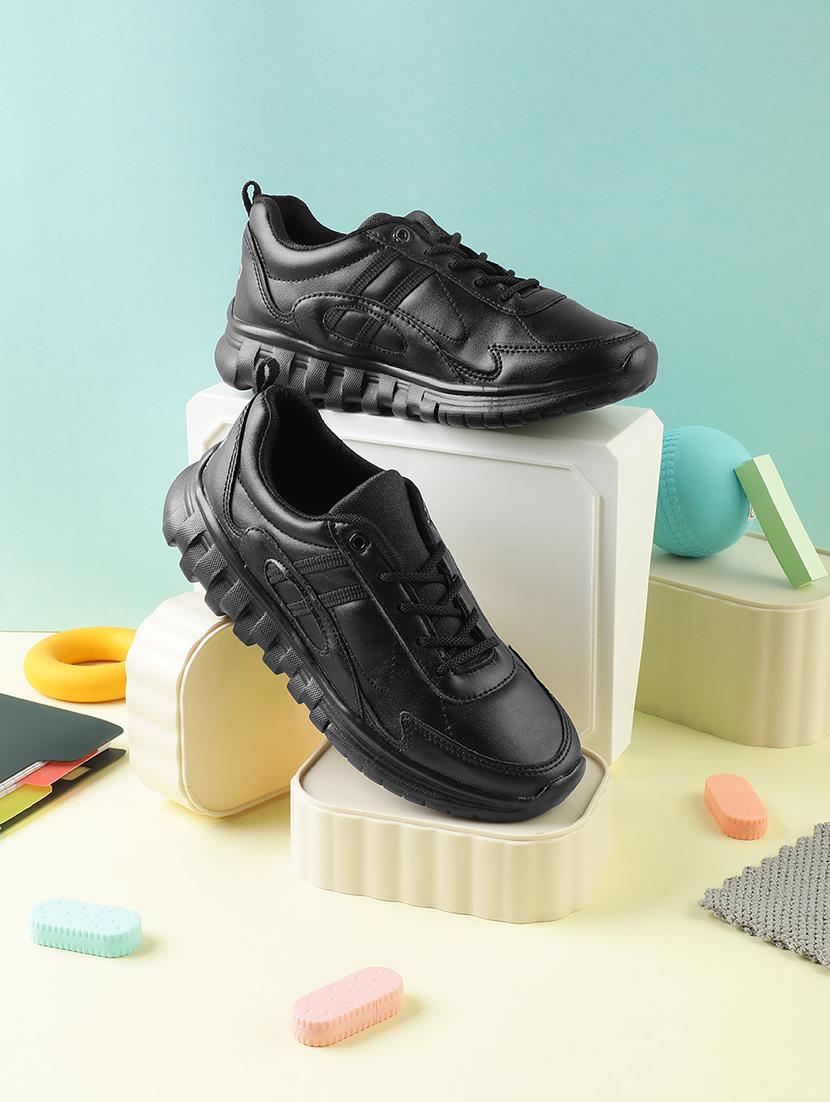 kids solid lace up uniform shoes - 22030440 - Zoom Image - 0
