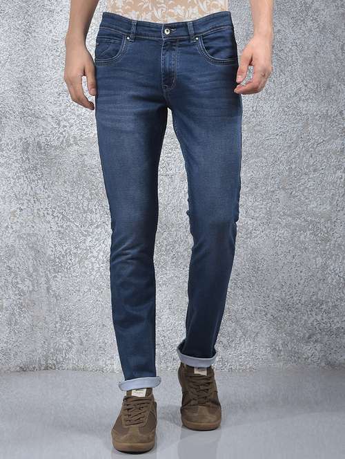 men washed mid rise full length jeans - 22030543 -  Standard Image - 0