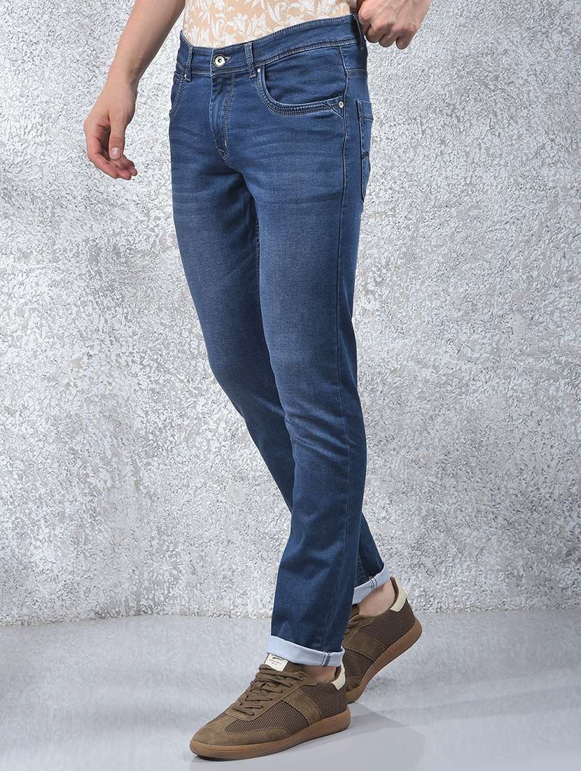 men washed mid rise full length jeans - 22030543 -  Standard Image - 2