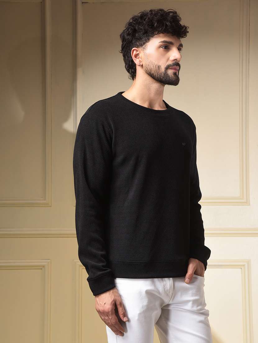 men solid long sleeve regular fit sweatshirt - 22030624 - Standard Image - 2