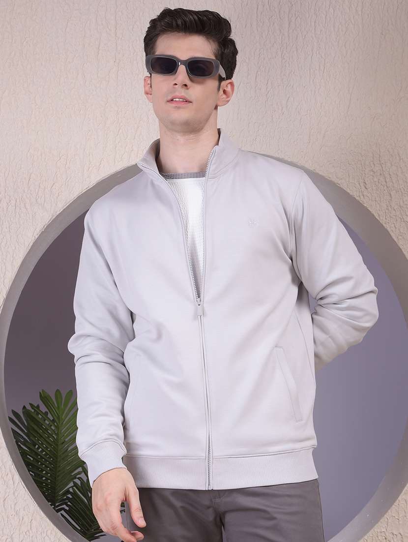 men solid long sleeve regular fit sweatshirt